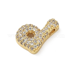 Pendentifs avec zircon cubiques à micro-pavés en laiton&nbsp;KK-A300-02G-D