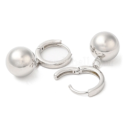 Rastrelliere a cerchio pendenti con sfera rotonda in ottone placcato a cremagliera&nbsp;EJEW-K249-01P