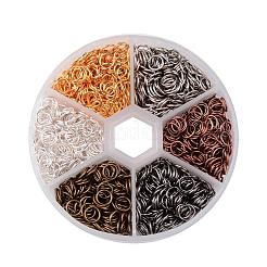 1 Schachtel 6-farbige offene Biegeringe aus Eisen&nbsp;IFIN-X0025-6mm-NF-B