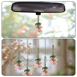 2 pendentif décoratif en coton et laine à tricoter&nbsp;HJEW-LP0002-93E