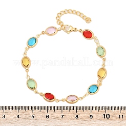 Ovale Gliederarmbänder aus 304 Edelstahl für Damen&nbsp;BJEW-S157-10G