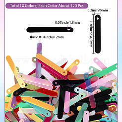 1200 Stück 10 Farben Ornamentzubehör&nbsp;FIND-SC0017-02