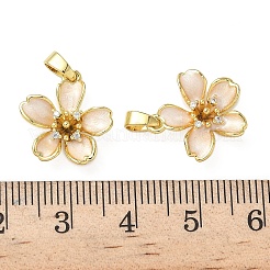 Pendentifs avec zircon cubiques à micro-pavés en laiton&nbsp;KK-I371-35G-01