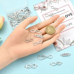30 Stück 6 Stile 201 Edelstahl & Legierung Verbinder Charms&nbsp;STAS-YW0003-10