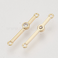 Connettori in ottone cubic zirconia link&nbsp;KK-N216-24