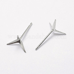 925 impostazioni di orecchini in argento sterling&nbsp;STER-P032-12S