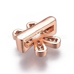 Ottone micro spianare fascini dello scorrevole zirconi&nbsp;ZIRC-F094-23-RS