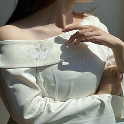 1 spilla a forma di fiore con strass di cristallo&nbsp;JEWB-LP0004-88