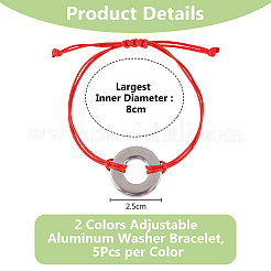 10 Stück 2 Farben umweltfreundliche koreanische geflochtene Perlenarmbänder aus gewachstem Polyester&nbsp;BJEW-DC00004