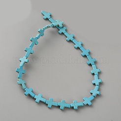 Tinti turchese sintetico fili di perline&nbsp;G-WH0018-058A