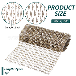 Elastischer Netzstoff aus Polyester mit Strassen&nbsp;DIY-WH0504-288C