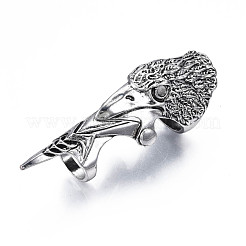 Voller Fingerring aus Adler-Rüstungslegierung&nbsp;RJEW-T009-24AS