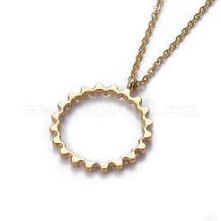 (vente d'usine de bijoux) Colliers pendentifs en acier inoxydable 304&nbsp;NJEW-E141-32