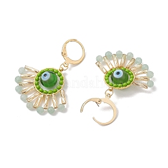 Orecchini leberback fatti a mano con malocchio in lume&nbsp;EJEW-MZ00352