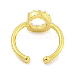 Anneaux de manchette ouverts en laiton plaqué en rack pour femmes&nbsp;RJEW-F162-01G-C
