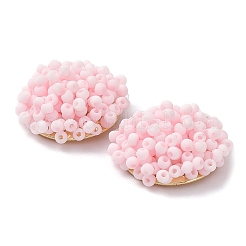 Cabochon con perline di semi di vetro&nbsp;FIND-G058-02J