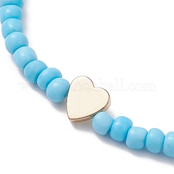 4 braccialetti elastici con perline di vetro per donna&nbsp;BJEW-JB11504