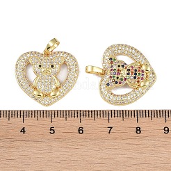 Ottone micro spianare pendenti zirconi&nbsp;KK-P266-14G