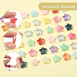 150 pz perline di lampwork trasparenti fatte a mano&nbsp;GLAA-SZ0002-27