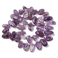 Natürliche violette Phantomquarz-Perlenstränge aus violettem Lodolith&nbsp;G-L649-D02-01