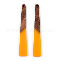 Grandi pendenti in resina opaca e legno di noce&nbsp;X-RESI-TAC0017-46-C02