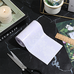 Autocollants de fleurs en dentelle auto-adhésifs imperméables en pvc pour la décoration de fenêtres en verre&nbsp;DIY-WH20002-636C