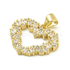 Ciondoli in ottone con placcatura a cremagliera con pavé di zirconi&nbsp;KK-U029-09G-01