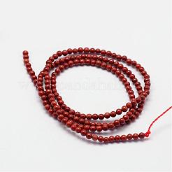 Natürliche rote Jaspis Perlen Stränge&nbsp;G-N0221-01-2mm