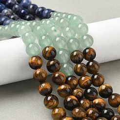 Perles de chakra naturelles en jaspe rouge&nbsp;X-G-NH0002-E02-8mm