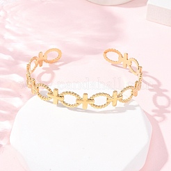 Bracelets manchettes en acier inoxydable 304 pour femmes&nbsp;BJEW-G749-02G