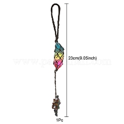 Natürliche 7-Chakra-Steine-Chips-Quasten-Vorhang-Raffhalter&nbsp;MAKN-YWC0001-04