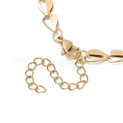 Bracelet à maillons en forme de cœur en acier inoxydable 304&nbsp;BJEW-JB13368