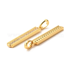 Messing micro pave klare zirkonia anhänger&nbsp;ZIRC-P086-18G