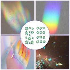 2 stücke 2 arten pvc aufkleber schillernde farbe fenster aufkleber 3d laser blume elektrostatische glas fenster aufkleber&nbsp;JX826A