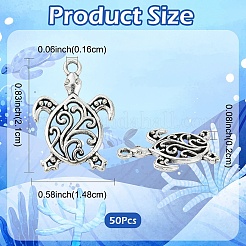 50 pièces pendentifs en alliage de style tibétain&nbsp;FIND-YW0008-73