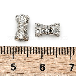 Fermoirs à vis en laiton micro pavé de zircones cubiques transparentes&nbsp;KK-H202-09A-P