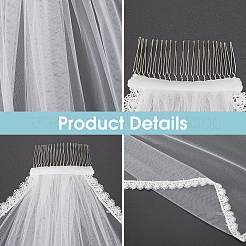 Voiles de mariée en maille de nylon&nbsp;AJEW-WH20018-77