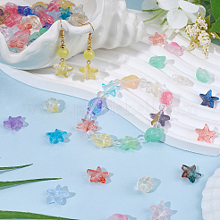 80pcs 2 Arten transparente Glasperlen&nbsp;GLAA-SC0003-31