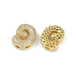 Pendenti in zirconi cubici trasparenti in micro pavè di ottone&nbsp;KK-Z041-01G-G