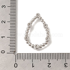 Anelli di collegamento in ottone placcato con zirconi cubici trasparenti&nbsp;KK-I716-26P-03