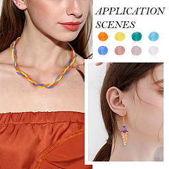 8 filo 8 colori fili di perle di vetro placcato&nbsp;EGLA-TA0001-49B