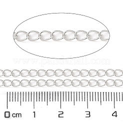 925 chaîne gourmette en argent sterling plaqué rhodium anti-ternissement&nbsp;STER-E072-01P-02