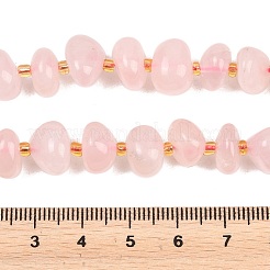 Natürlichen Rosenquarz Perlen Stränge&nbsp;G-RM250109-A18