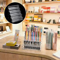 Estante vertical organizador de exhibición de acrílico de 5 nivel&nbsp;ODIS-WH0331-59