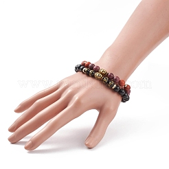 2pcs 2 bracelets de perles de style mala&nbsp;BJEW-JB08416