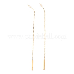 Longues boucles d'oreilles pendantes avec barre rectangulaire&nbsp;EJEW-A067-16G