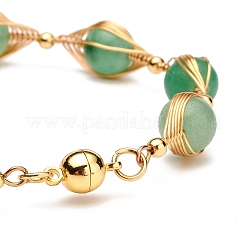 Conjunto de pulseras con cuentas de piedras preciosas naturales para hombres y mujeres&nbsp;BJEW-TA00012