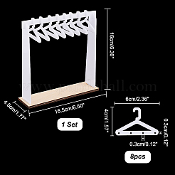 1 Set Ohrringständer aus undurchsichtigem Acryl mit Holz&nbsp;EDIS-PH0001-52