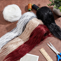 Tela de pelo sintético de imitación de piel&nbsp;DIY-WH0581-02A