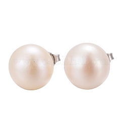Regali di san valentino per lei 925 orecchini a bottone a sfera in argento sterling&nbsp;EJEW-D029-10mm-2